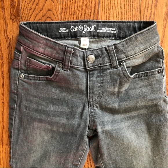 CAT & JACK Skinny Ultimate Stretch Gray Jeans Girl’s Size 8 - Picture 2 of 9